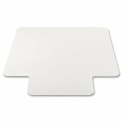 deflecto EconoMat Antimicrobial Chair Mat for Hard Floors, Rectangular with Lip, Straight Edges, 36