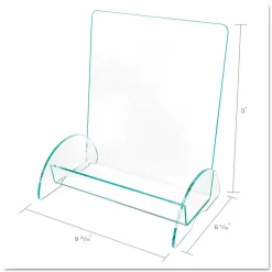 deflecto Euro-Style DocuHolder, Magazine Size, 9.81w x 6.31d x11h, Green Tinted