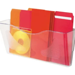 deflecto Euro-Style DocuPocket Landscape Wall File, Larger Files/Tabloid Size, 15