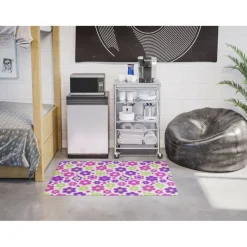 Deflecto FashionMat - Floor mat for classroom, home, home office - rectangular - 89 x 101.6 cm - lazy daisies