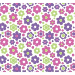 Deflecto FashionMat - Floor mat for classroom, home, home office - rectangular - 89 x 101.6 cm - lazy daisies