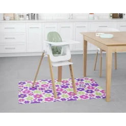 Deflecto FashionMat - Floor mat for classroom, home, home office - rectangular - 89 x 101.6 cm - lazy daisies