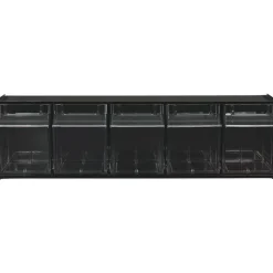 Deflecto Interlocking Horizontal Tilt Bin, 5 Bins, Small Size, 5 1/4