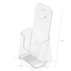 Deflecto Literature DocuHolder, Brochure/Leaflet Size, 7 3/4"H x 4 1/4"W x 3 1/4"D, Clear