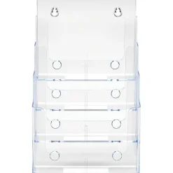 Deflecto Literature DocuHolder, 4 Magazine Compartments, 13 5/8