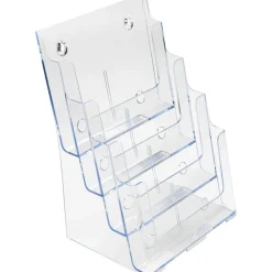 Deflecto Literature DocuHolder, 4 Magazine Compartments, 13 5/8