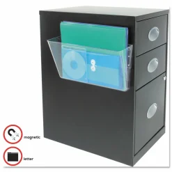 Deflecto Magnetic DocuPocket - 1 Compartment(s) - 7" Height x 13" Width x 4" Depth - Clear - Plastic - 1 Each