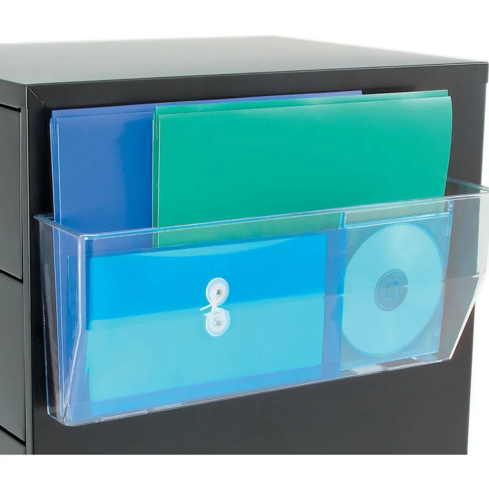 Deflecto Magnetic DocuPocket Wall File, Letter, 13 x 7 x 4, Smoke