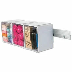 Deflecto Mounting Bar for Storage Box, Organizer Canister - Aluminum