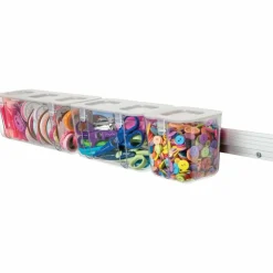 Deflecto Mounting Bar for Storage Box, Organizer Canister - Aluminum