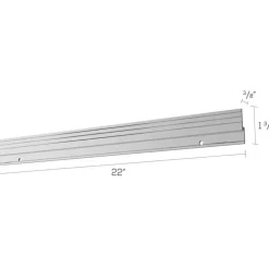 Deflecto Mounting Bar for Storage Box, Organizer Canister - Aluminum