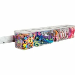 Deflecto Mounting Bar for Storage Box, Organizer Canister - Aluminum