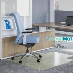 Deflecto OceanMat Chairmat - Floor, Commercial, Low Pile - 36