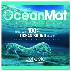 Deflecto OceanMat Chairmat - Hard Floor, Wood Floor, Tile Floor, Laminate Floor, Floor, Commercial - 46"x 60" Depth - CM2G442FOCB