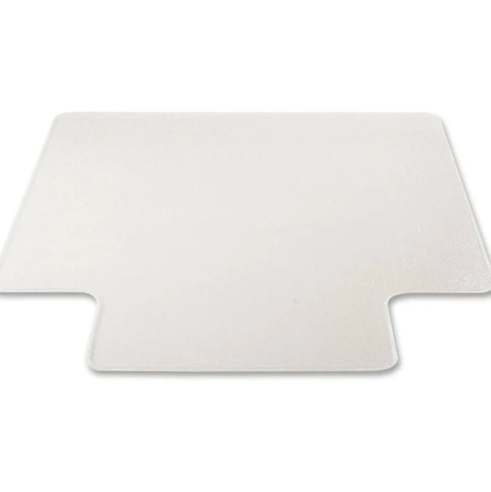 deflecto RollaMat Chairmat - Home, Office, Carpet - 60" Length x 46" Width - Lip Size 12" Length x 25" Width - Rectangle - Textured - Vinyl - Clear