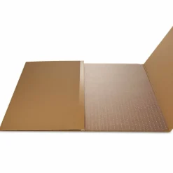 deflecto RollaMat Frequent Use Chair Mat for Medium Pile Carpeted Floors, Rectangular, Beveled Edges, 46