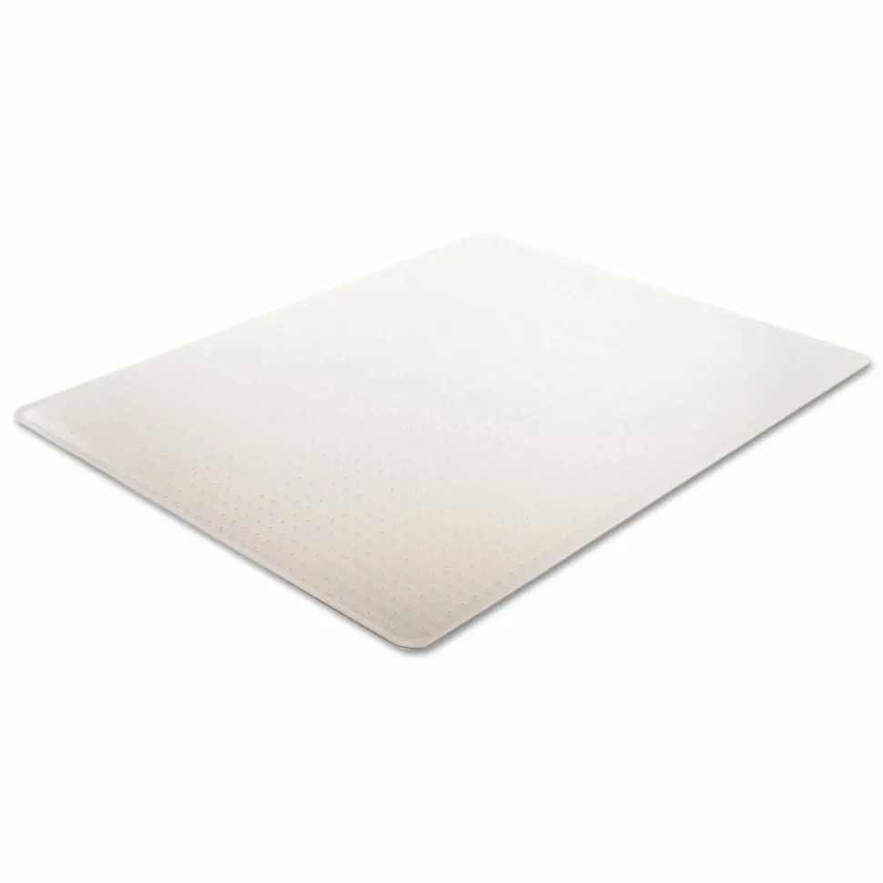 deflecto RollaMat Frequent Use Chair Mat for Medium Pile Carpeted Floors, Rectangular, Beveled Edges, 46" x 60", Clear, Ships Flat