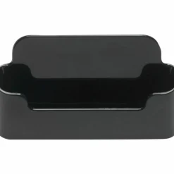 Deflecto Single Business Card Holder, 1.9" x 3.4" x 1.5", Black