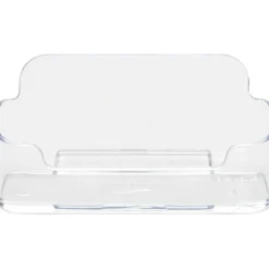 Deflecto Single-Compartment Business Card Holder, 50-Card Capacity, Clear