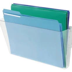 Deflecto Single Compartment Letter Size Stackable Wall File, Clear