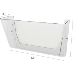 Deflecto Single Compartment Letter Size Stackable Wall File, Clear