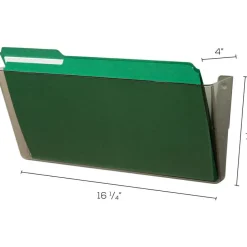 Deflecto Single Compartment Legal Size Stackable Wall File, Smoke