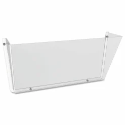 Deflecto Single Wall Pocket, Letter Size, 6 1/2"H x 14 1/2"W x 3"D, Clear