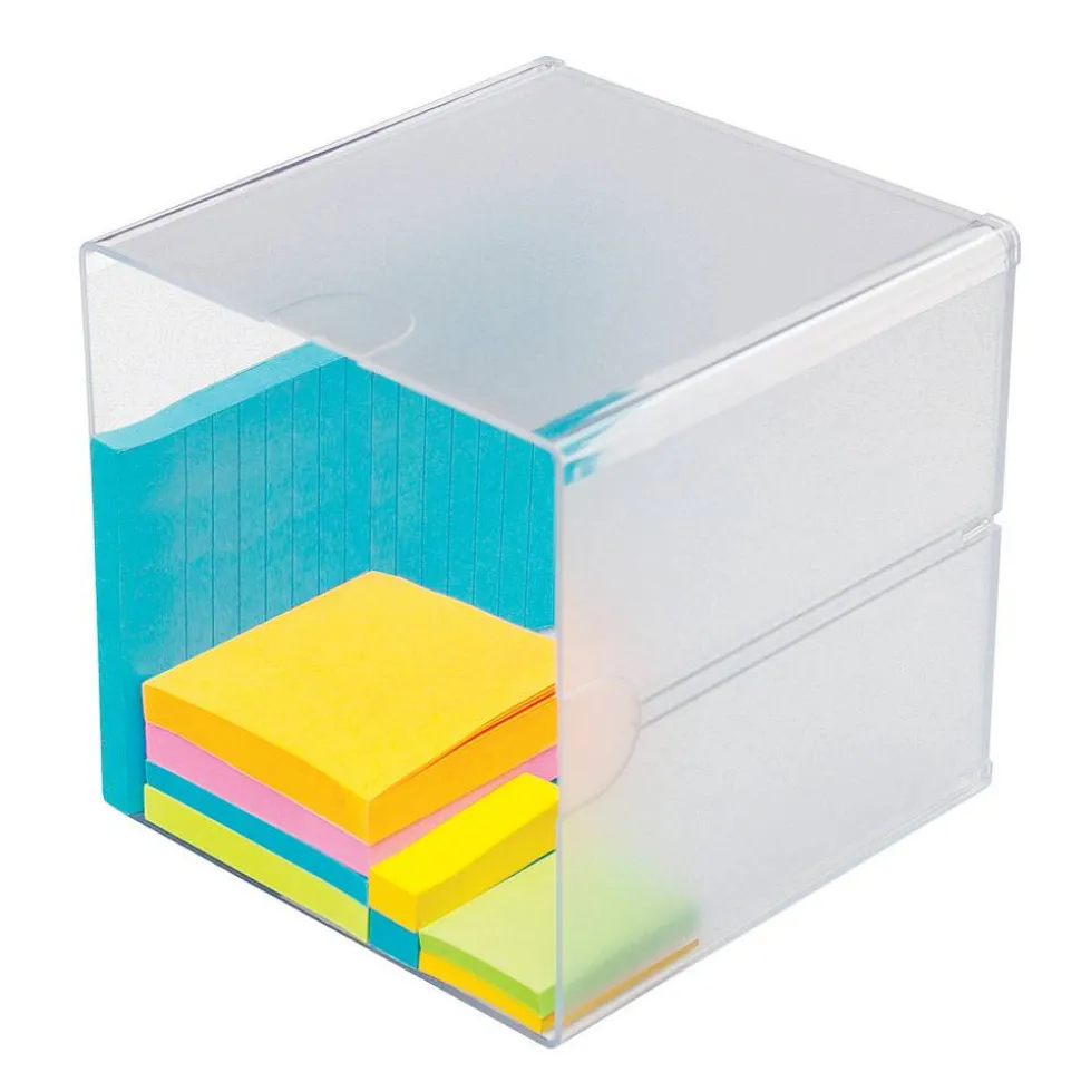 Deflecto Stackable Cube, 6"H x 6"W x 6"D, Clear