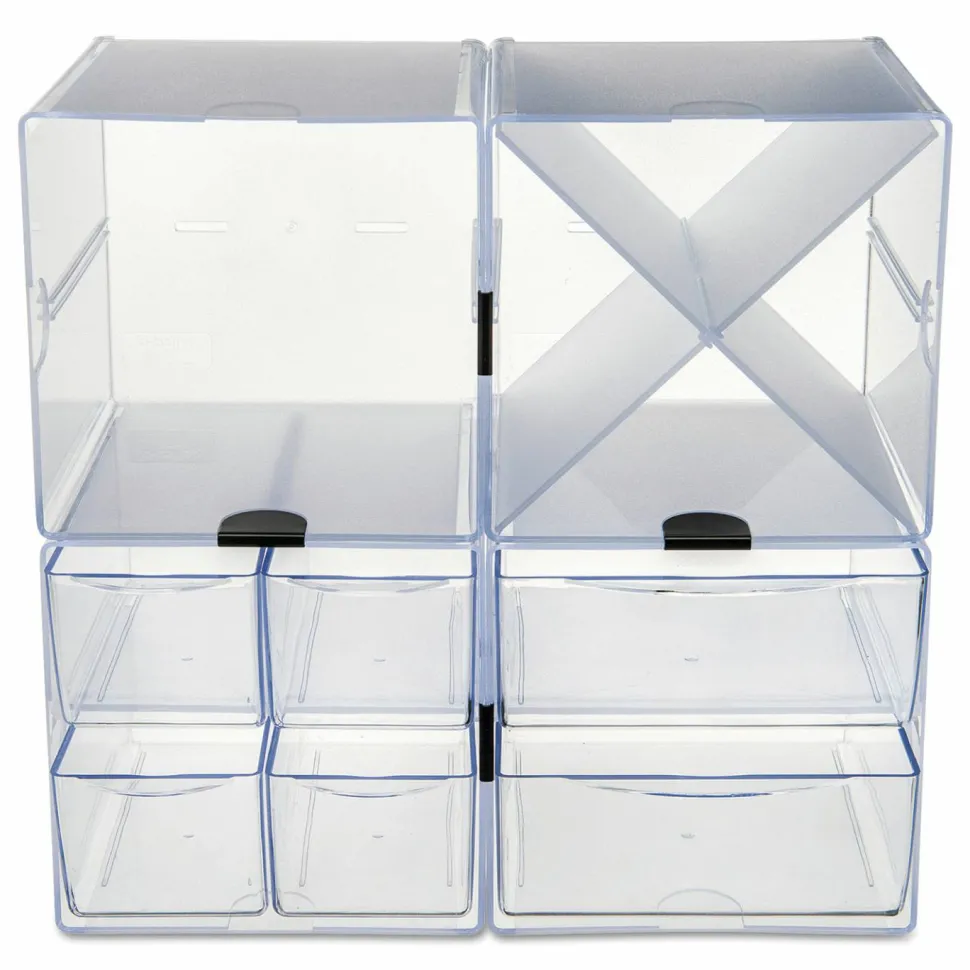 Deflecto Stackable Cube, 6"H x 6"W x 6"D, Clear