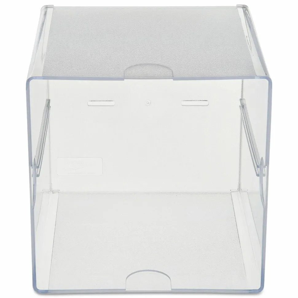 Deflecto Stackable Cube, 6"H x 6"W x 6"D, Clear