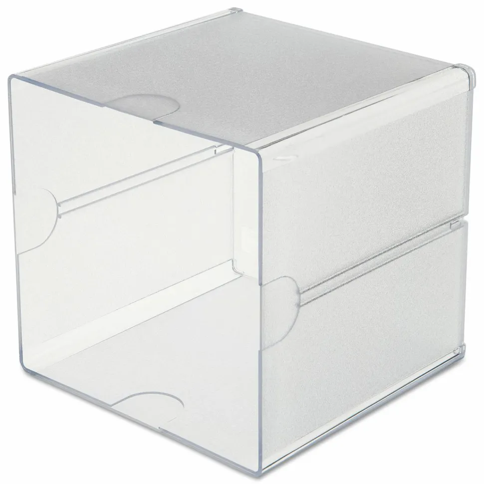 Deflecto Stackable Cube, 6"H x 6"W x 6"D, Clear