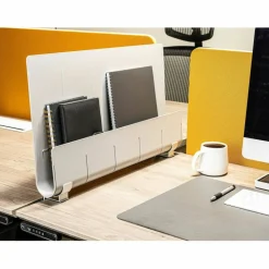 Deflecto Standing Desk Privacy Panel Organizer, Gray