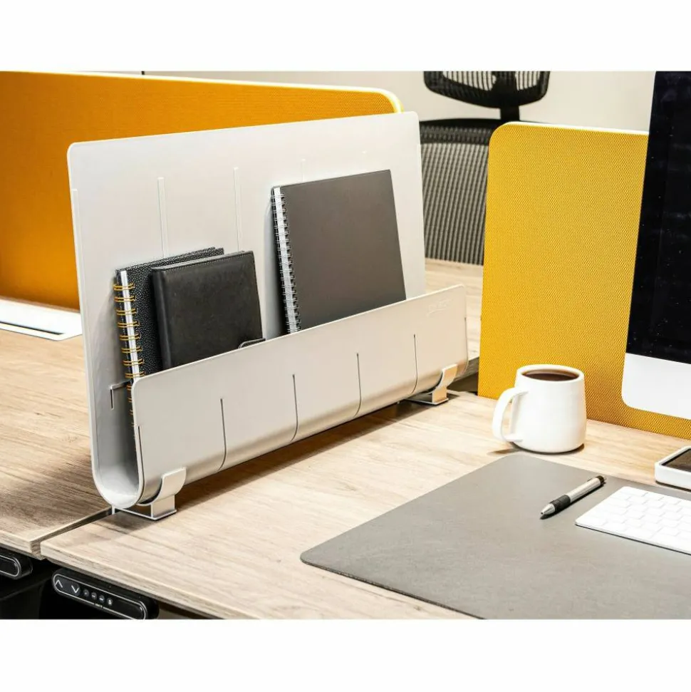 Deflecto Standing Desk Privacy Panel Organizer, Gray
