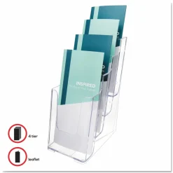 Deflecto Stand-Tall Countertop Leaflet Size Literature Display, 10