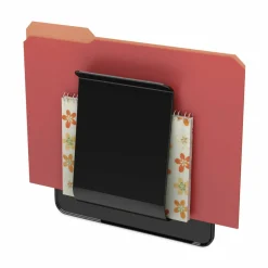 deflecto Stand Tall Wall File, Legal/Letter/Oversized Size, 9.25" x 10.63", Black