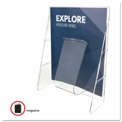 Deflecto Stand-Tall Wall Mount Leaflet Size Literature Display, 11 3/4
