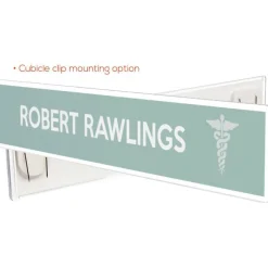deflecto Superior Image Cubicle Nameplate Sign Holder, 8.5 x 2 Insert, Clear