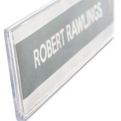 deflecto Superior Image Cubicle Nameplate Sign Holder, 8.5 x 2 Insert, Clear