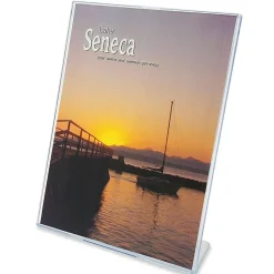 Deflecto Superior Image Slanted Sign Holder, 8 1/2" x 11", Clear