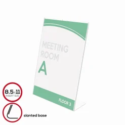 Deflecto Superior Image Slanted Sign Holder, 8 1/2