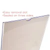 Deflecto Superior Image Slanted Sign Holder With Business Card Holder, 11 1/4"H x 9"W x 4 1/2"D, Clear