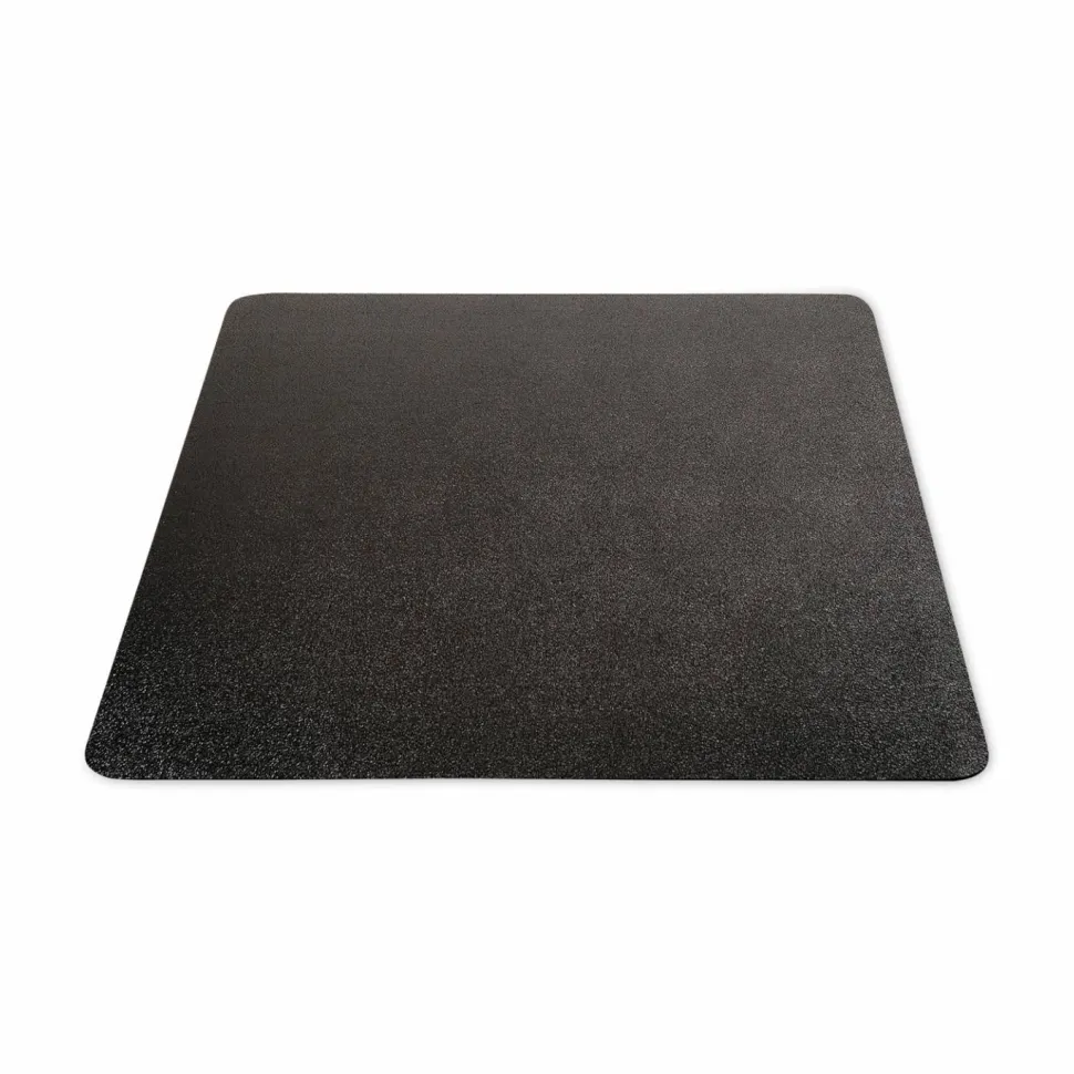 deflecto SuperMat Frequent Use Chair Mat for Medium Pile Carpeted Floors, Rectangular, Beveled Edges, 45" x 53", Black