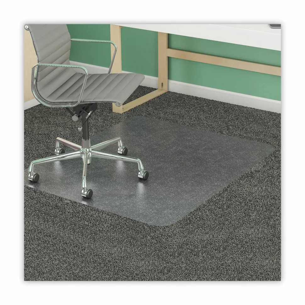 deflecto SuperMat Frequent Use Chair Mat for Medium Pile Carpeted Floors, Rectangular, 36" x 48", Clear, Ships Flat