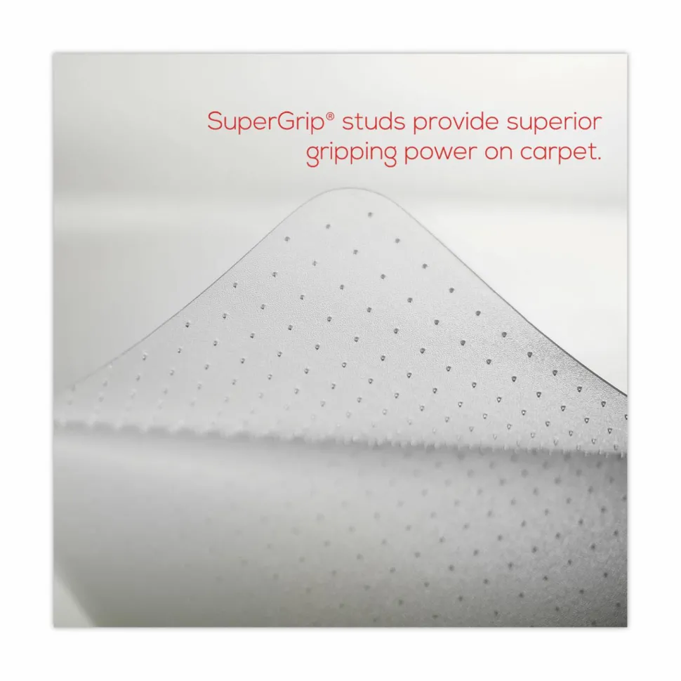 deflecto SuperMat Frequent Use Chair Mat for Medium Pile Carpeted Floors, Rectangular, 36" x 48", Clear, Ships Flat