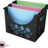 Deflecto Sustainable Office Desktop Hanging File Holder, 9.6"H x 13.3"W x 8.5"D, Desktop, Recycled, Black, 1Each