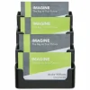 Deflecto 4-Tier Business Card Holder, 3.5" x 3.9" x 4.1", Black