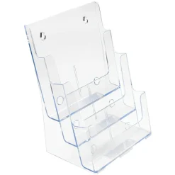 Deflecto 3-Tier Magazine Literature Holder, 12 5/8