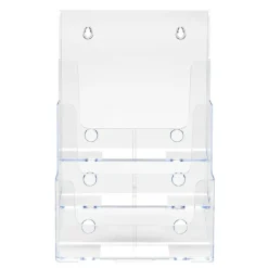 Deflecto 3-Tier Magazine Literature Holder, 12 5/8