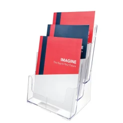 Deflecto 3-Tier Magazine Literature Holder, 12 5/8