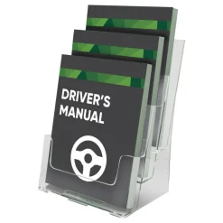 Deflecto 3-Tier Magazine Literature Holder, 12 5/8